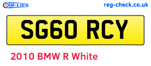 SG60RCY are the vehicle registration plates.