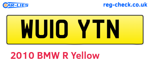 WU10YTN are the vehicle registration plates.
