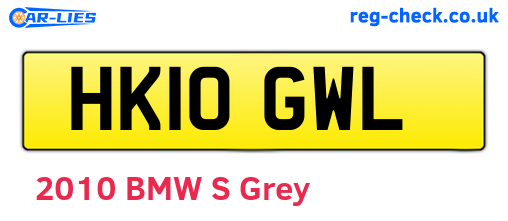 HK10GWL are the vehicle registration plates.