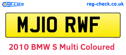 MJ10RWF are the vehicle registration plates.