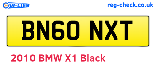 BN60NXT are the vehicle registration plates.