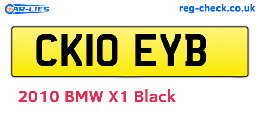 CK10EYB are the vehicle registration plates.