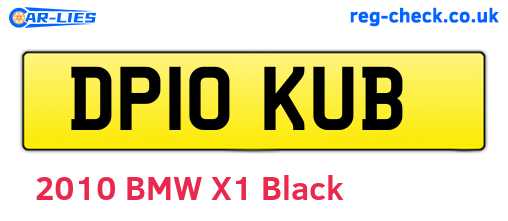 DP10KUB are the vehicle registration plates.