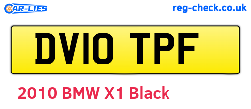 DV10TPF are the vehicle registration plates.