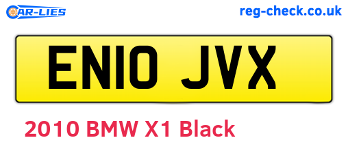 EN10JVX are the vehicle registration plates.