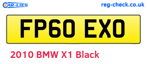 FP60EXO are the vehicle registration plates.