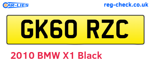 GK60RZC are the vehicle registration plates.