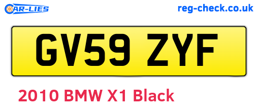 GV59ZYF are the vehicle registration plates.