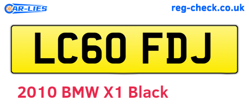LC60FDJ are the vehicle registration plates.
