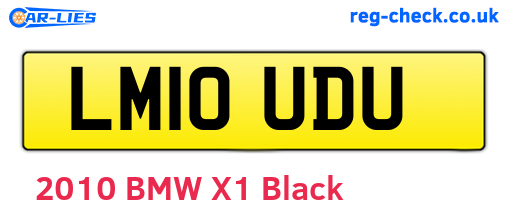 LM10UDU are the vehicle registration plates.
