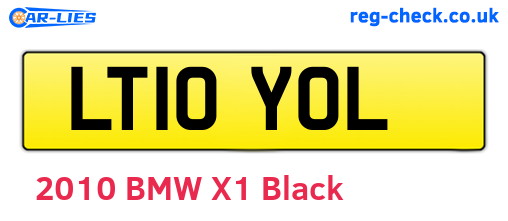 LT10YOL are the vehicle registration plates.
