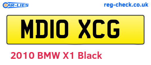 MD10XCG are the vehicle registration plates.