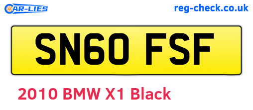 SN60FSF are the vehicle registration plates.