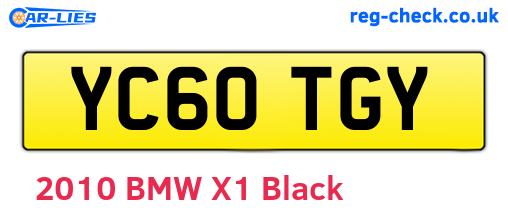 YC60TGY are the vehicle registration plates.