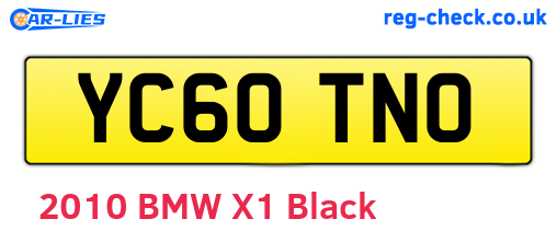 YC60TNO are the vehicle registration plates.