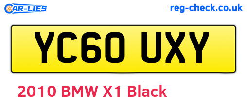 YC60UXY are the vehicle registration plates.