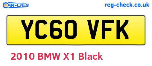 YC60VFK are the vehicle registration plates.