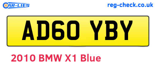 AD60YBY are the vehicle registration plates.