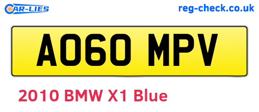 AO60MPV are the vehicle registration plates.