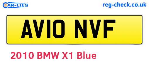 AV10NVF are the vehicle registration plates.