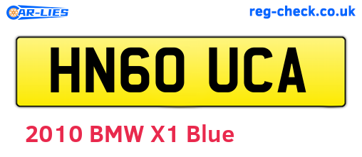 HN60UCA are the vehicle registration plates.