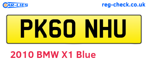 PK60NHU are the vehicle registration plates.