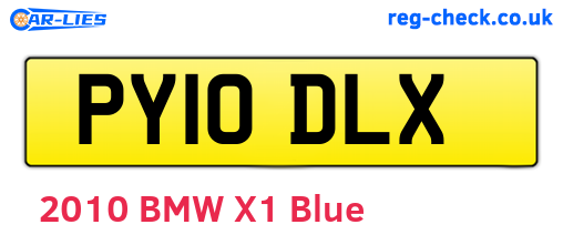 PY10DLX are the vehicle registration plates.
