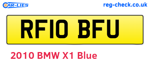RF10BFU are the vehicle registration plates.