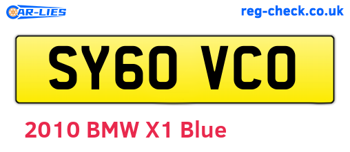 SY60VCO are the vehicle registration plates.