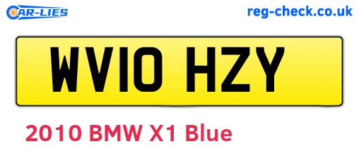 WV10HZY are the vehicle registration plates.