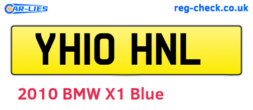 YH10HNL are the vehicle registration plates.