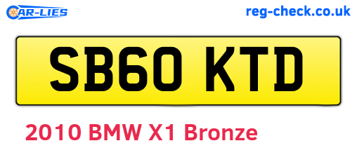 SB60KTD are the vehicle registration plates.