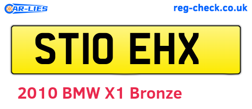 ST10EHX are the vehicle registration plates.