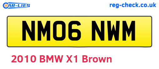 NM06NWM are the vehicle registration plates.