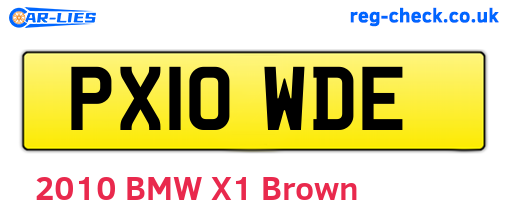 PX10WDE are the vehicle registration plates.
