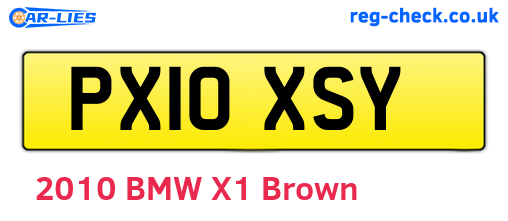 PX10XSY are the vehicle registration plates.
