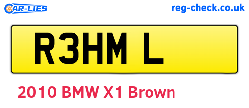 R3HML are the vehicle registration plates.