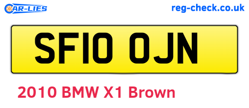 SF10OJN are the vehicle registration plates.
