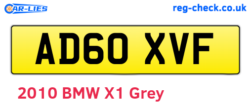 AD60XVF are the vehicle registration plates.