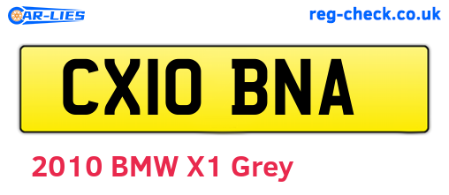 CX10BNA are the vehicle registration plates.