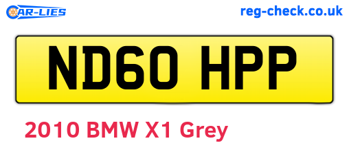 ND60HPP are the vehicle registration plates.