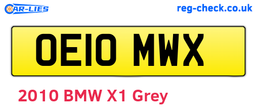 OE10MWX are the vehicle registration plates.
