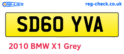 SD60YVA are the vehicle registration plates.