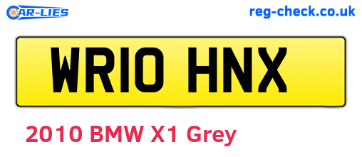 WR10HNX are the vehicle registration plates.