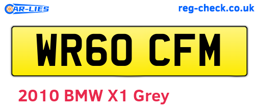 WR60CFM are the vehicle registration plates.