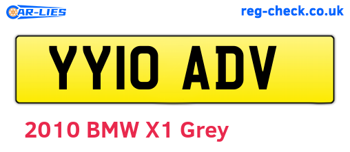 YY10ADV are the vehicle registration plates.