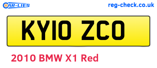KY10ZCO are the vehicle registration plates.