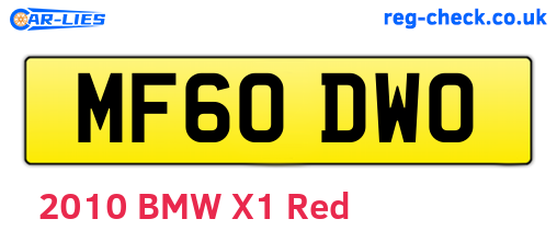 MF60DWO are the vehicle registration plates.