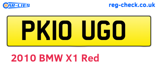 PK10UGO are the vehicle registration plates.