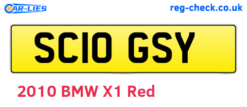 SC10GSY are the vehicle registration plates.